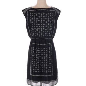 Madewell Black and White Geometric Dress, Size 4